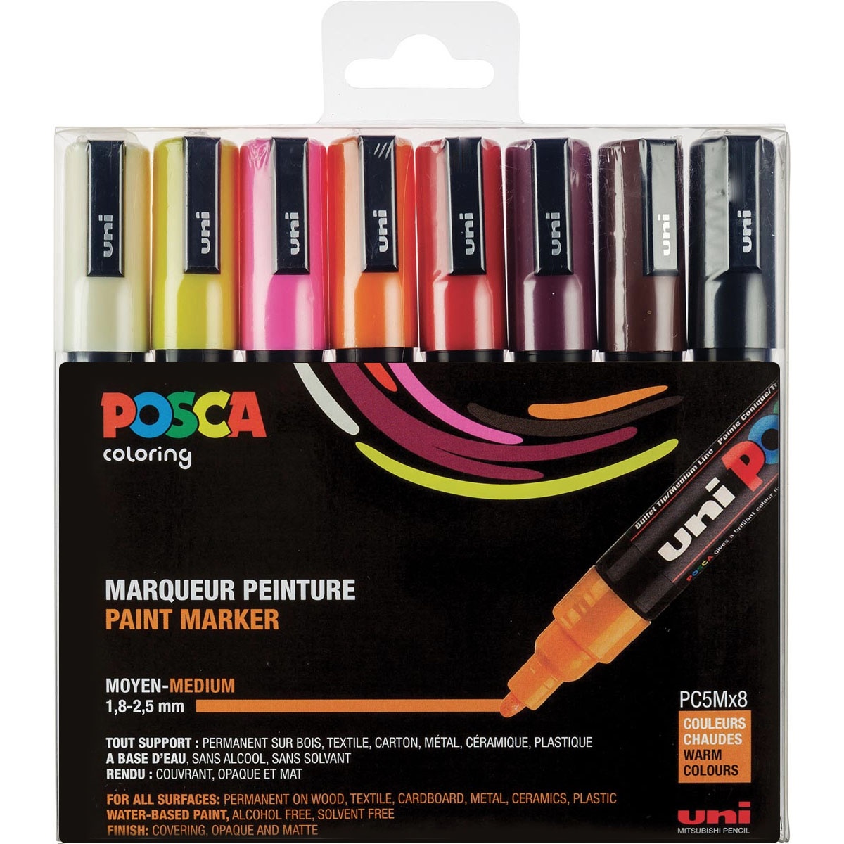 POSCA 8-Pack 1mr Multi Paint Pen/Marker in the Writing Utensils