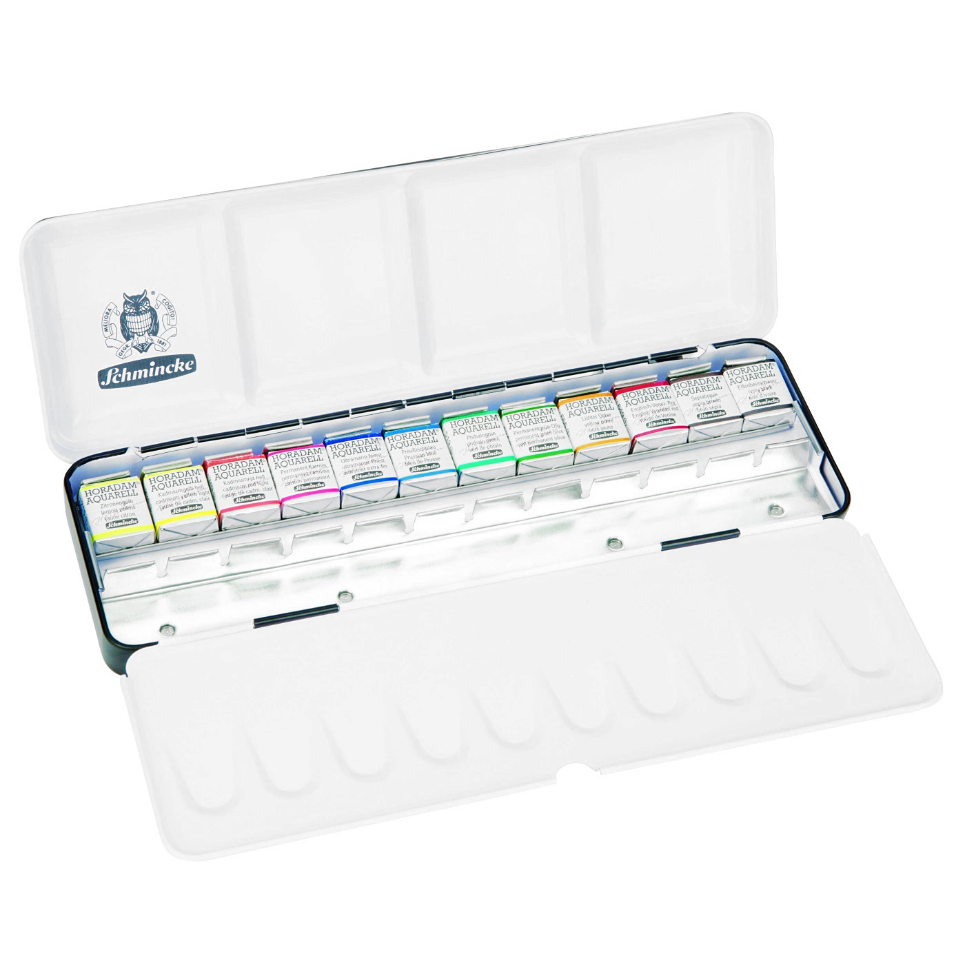 Horadam Aquarell Metal 12-set + extra space in the group Art Supplies / Colors / Watercolor Paint at Pen Store (110727)