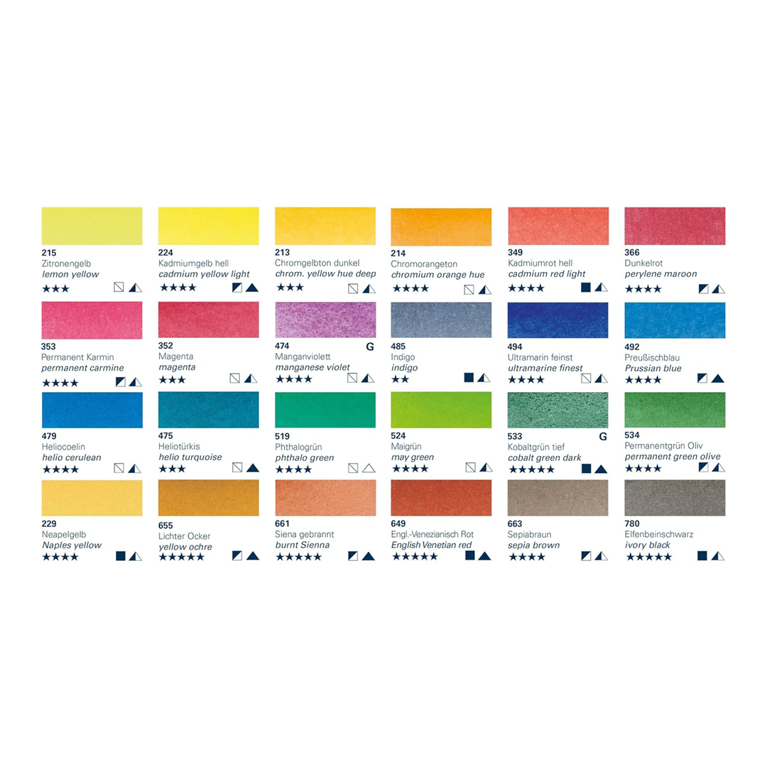 Schmincke Horadam Aquarell Half Pans 24-set | Pen Store
