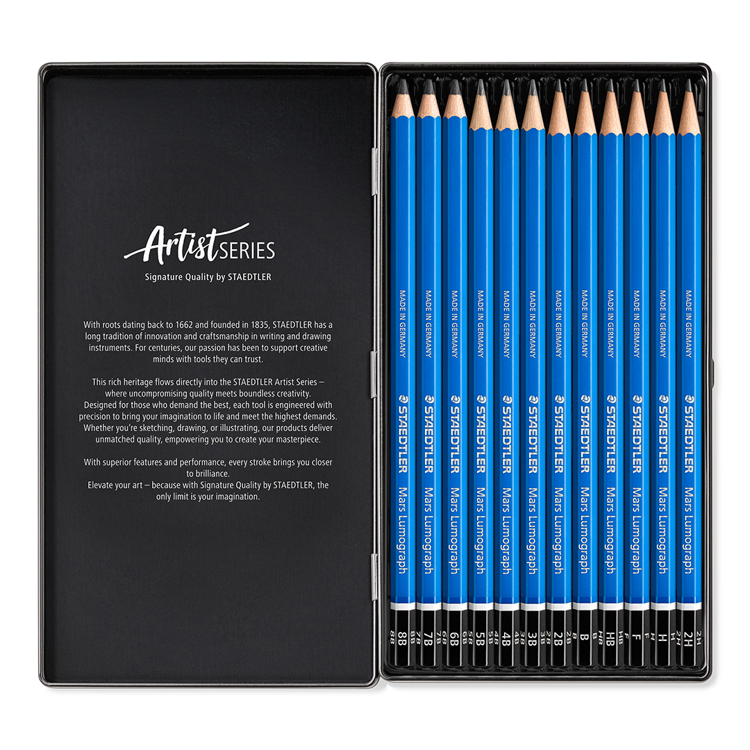 Staedtler Mars Lumograph 12-set Sketching | Pen Store