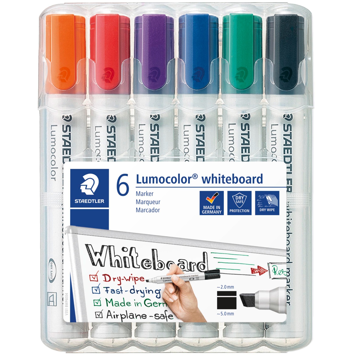 6-pack Lumocolor Whiteboard Chisel in the group Pens / Office / Whiteboard Markers at Pen Store (111002)