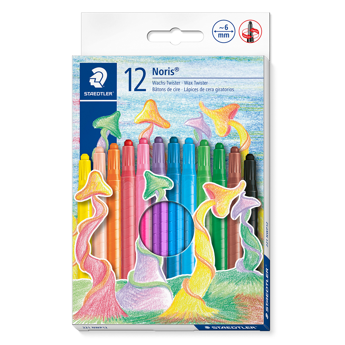 Noris Club wax twister 12-set in the group Kids / Kids' Pens / Crayons for Kids at Pen Store (111008)