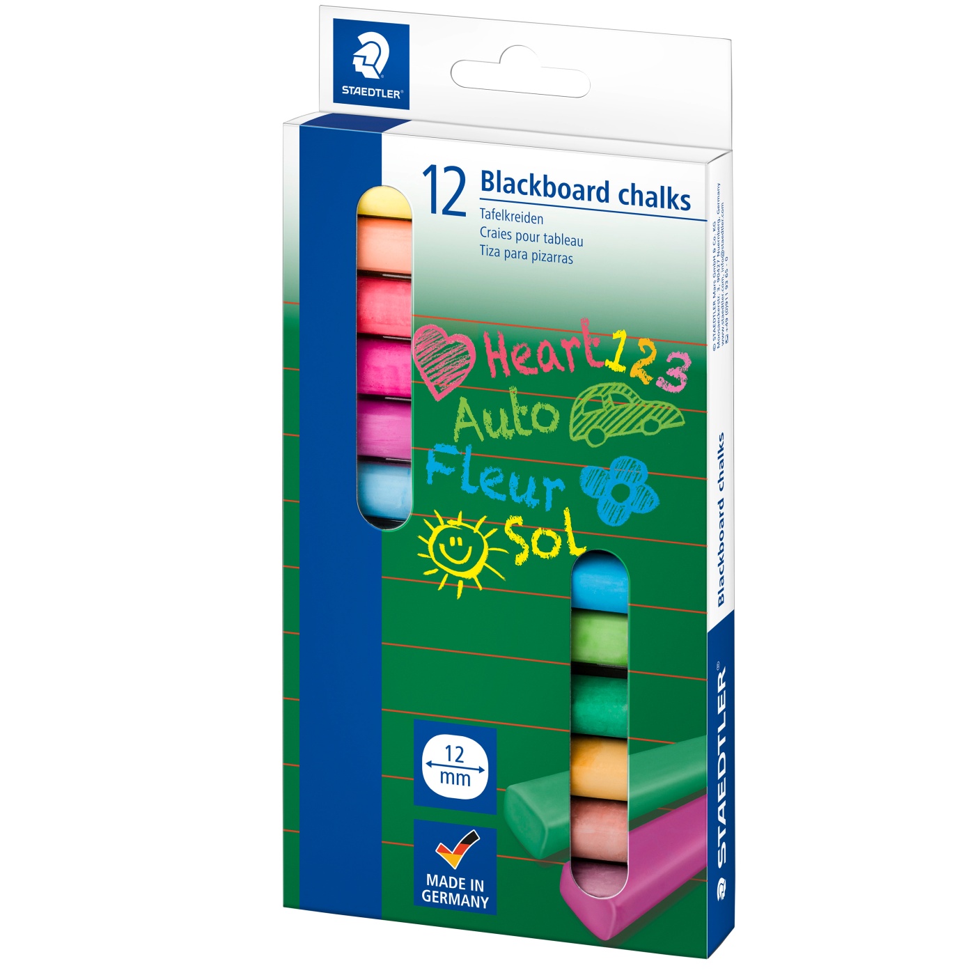 Colored Blackboard chalks 12-pack in the group Kids / Kids' Pens / 3 Years+ at Pen Store (111016)