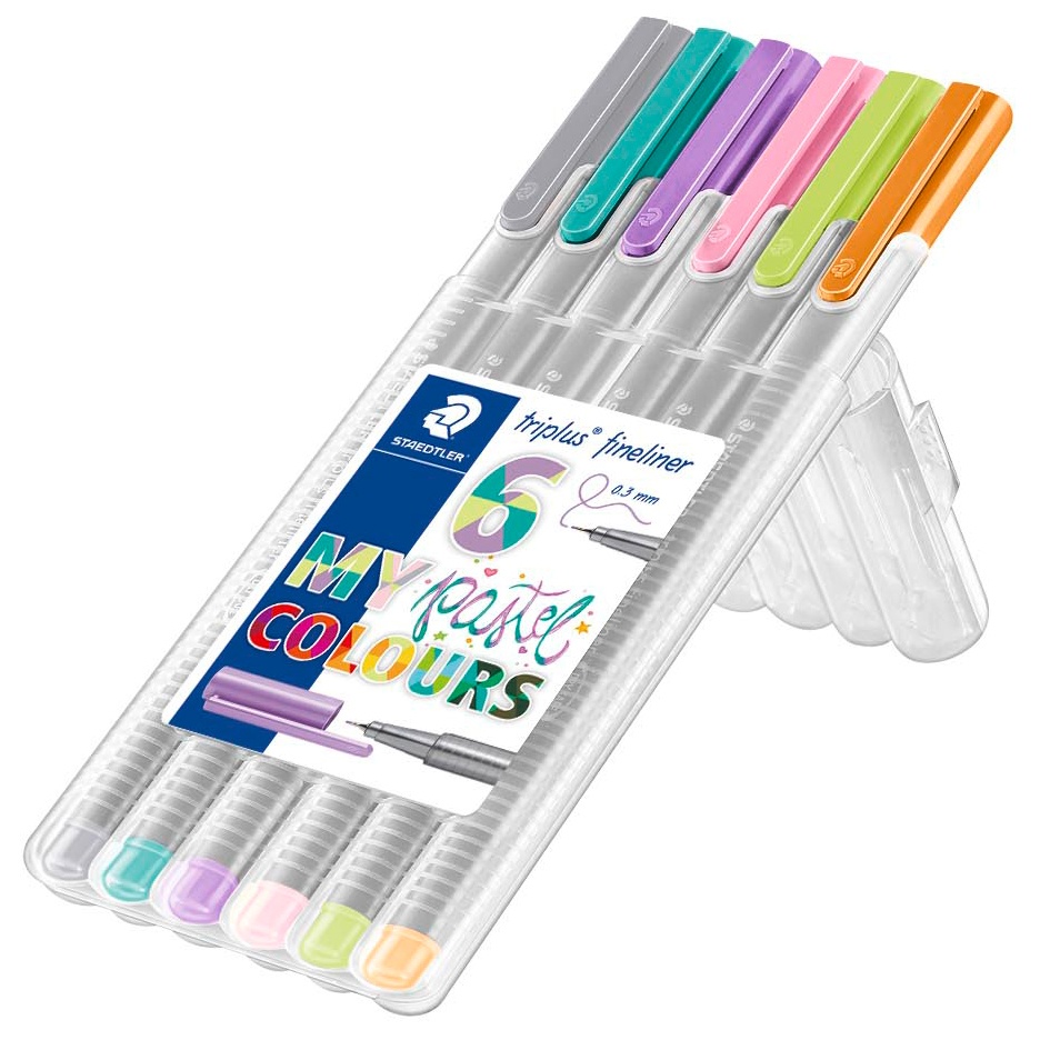 Triplus Fineliner Pastel 6-pack in the group Pens / Artist Pens / Felt Tip Pens at Pen Store (111020)