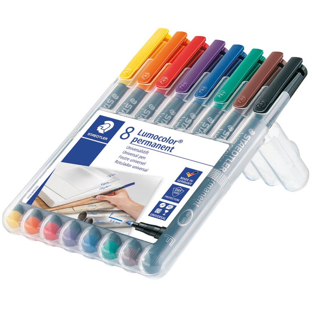 STAEDTLER Lumocolor Permanent Universal Marker Pen 4 COLOR 