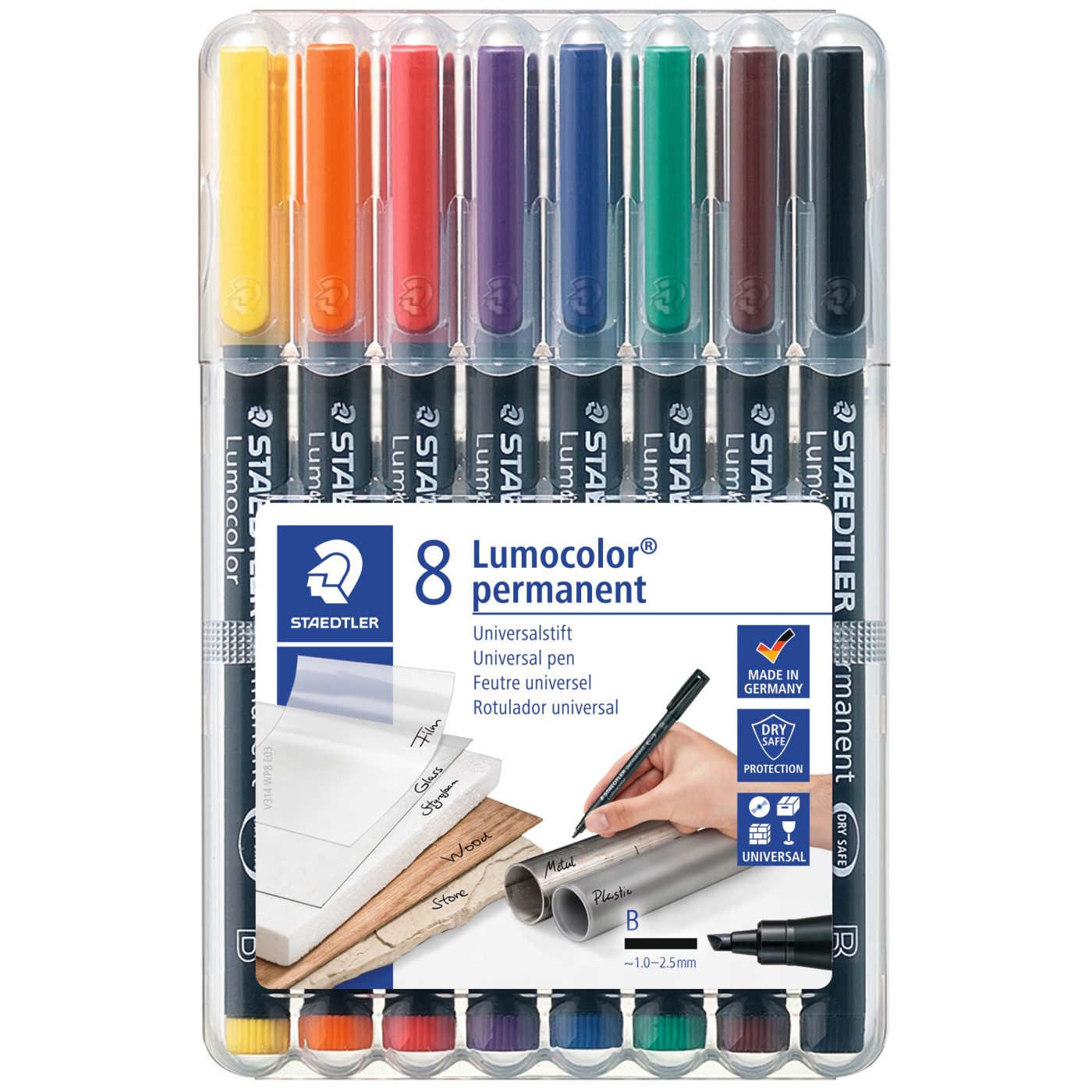 8-pack Lumocolor permanent Broad in the group Pens / Office / Markers at Pen Store (111075)