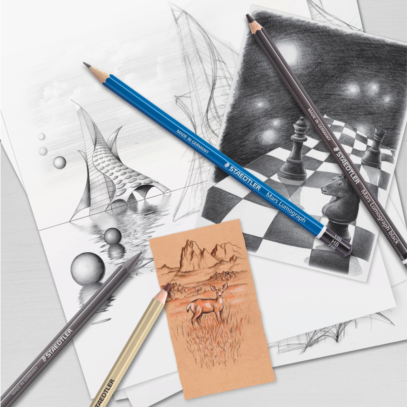Mars Lumograph Aqua 5-pack in the group Pens / Artist Pens / Watercolor Pencils at Pen Store (111230)