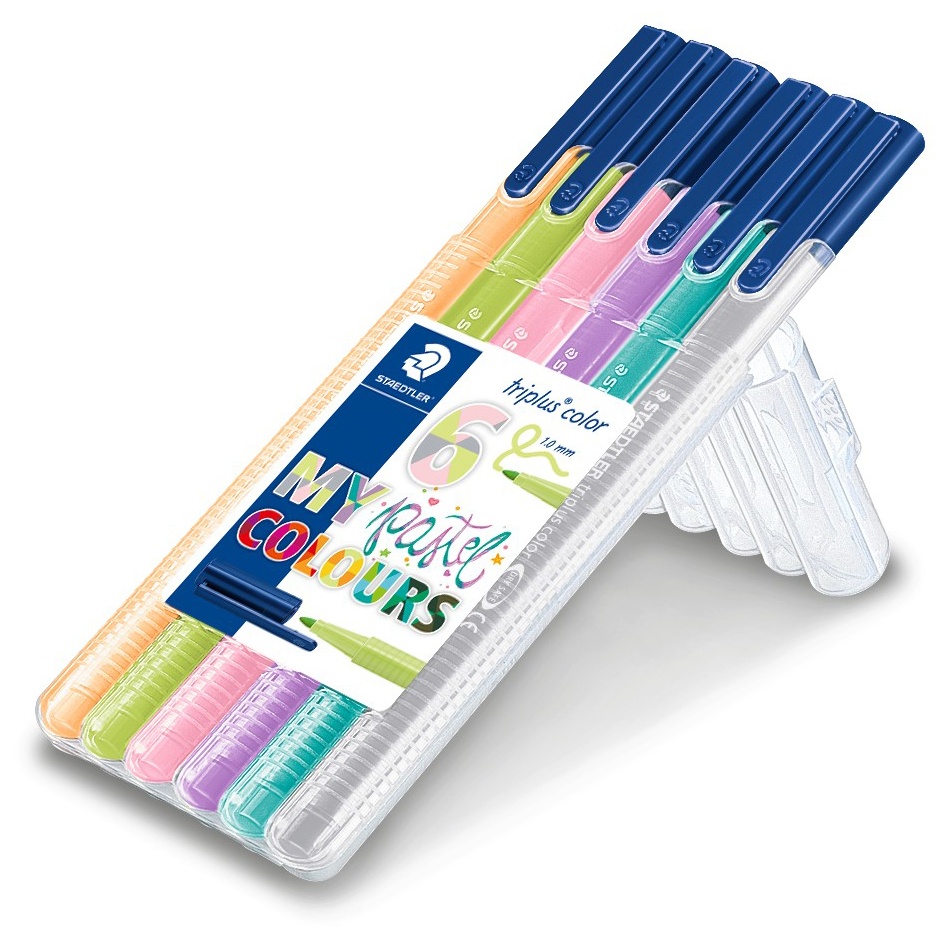 Staedtler TriPlus Fineliner Pens 6-Color Pastel Set