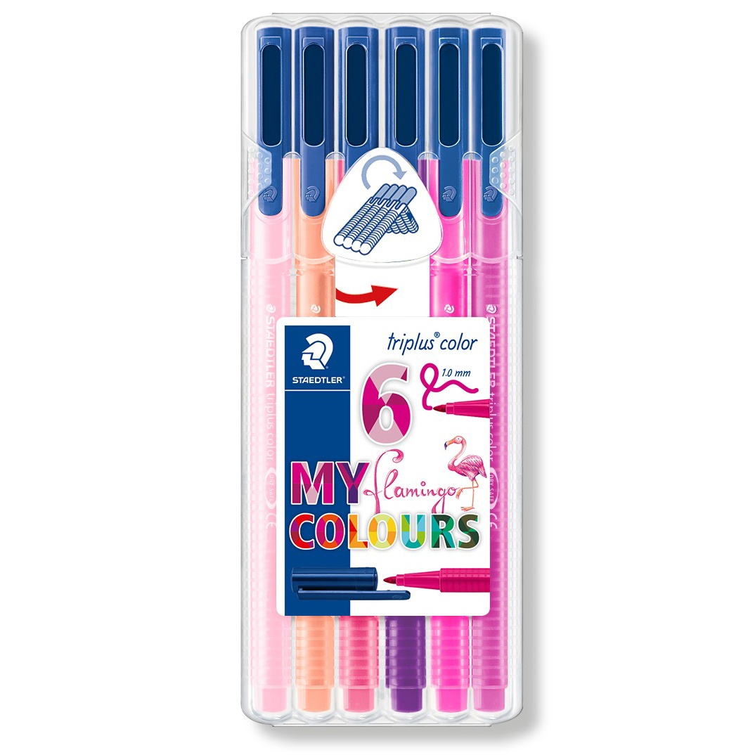 Triplus Color Flamingo 6-pack in the group Pens / Writing / Fineliners at Pen Store (111236)