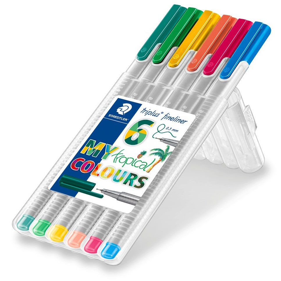 Triplus Fineliner Tropical 6-pack in the group Pens / Artist Pens / Felt Tip Pens at Pen Store (111240)