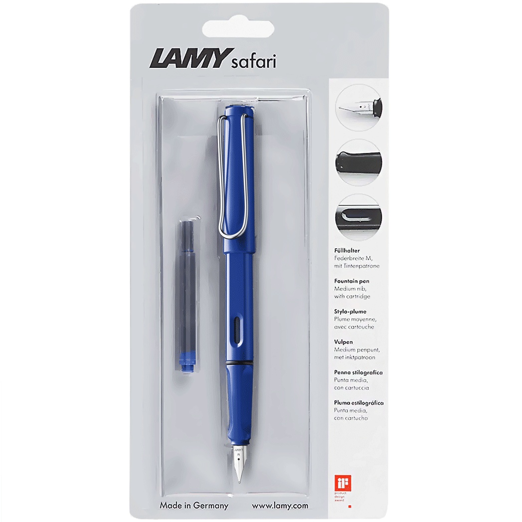 Lamy Safari Fountain Pen Blue Medium Nib 