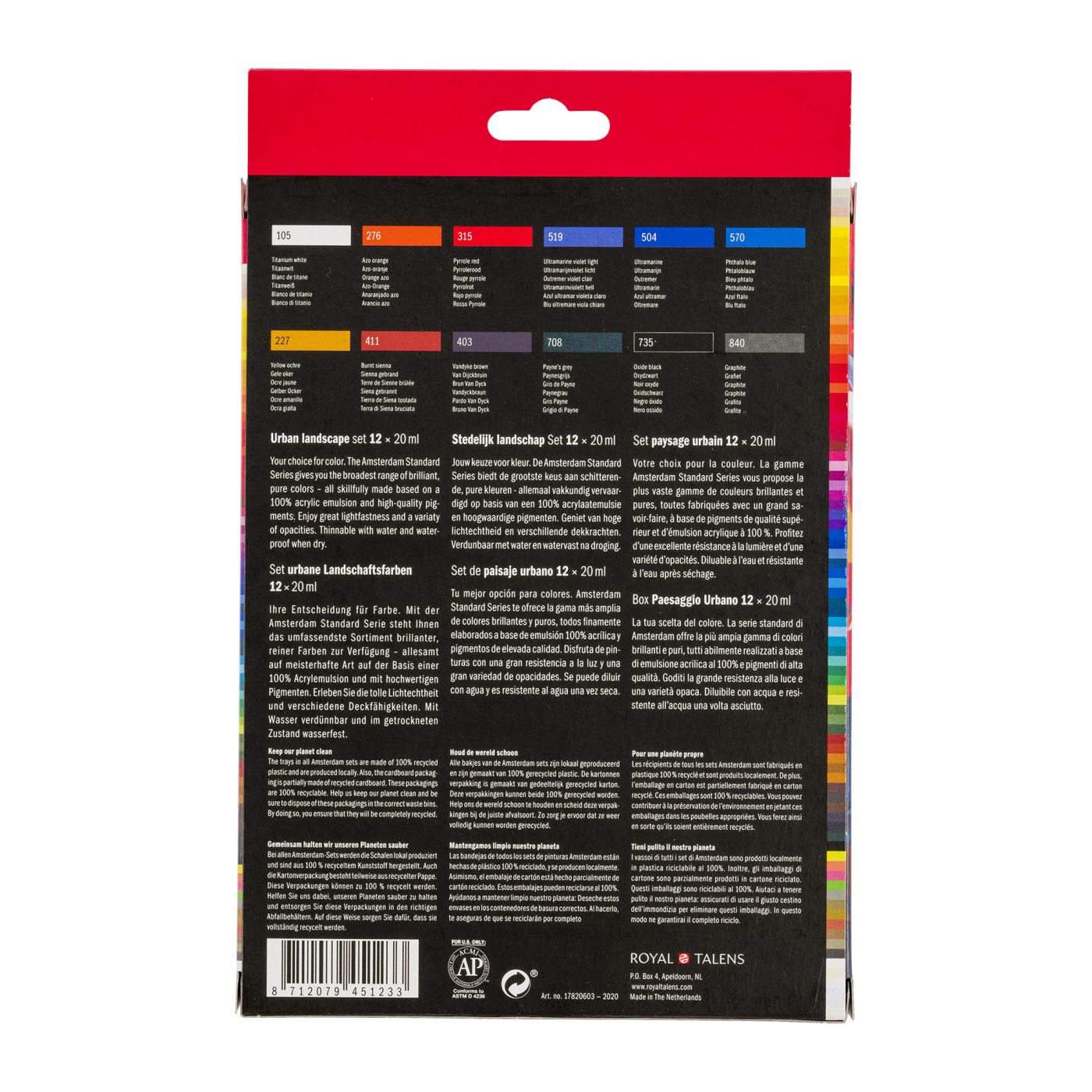 Acrylic Urban Landscape Set 12 x 20 ml in the group Art Supplies / Colors / Acrylic Paint at Pen Store (111748)