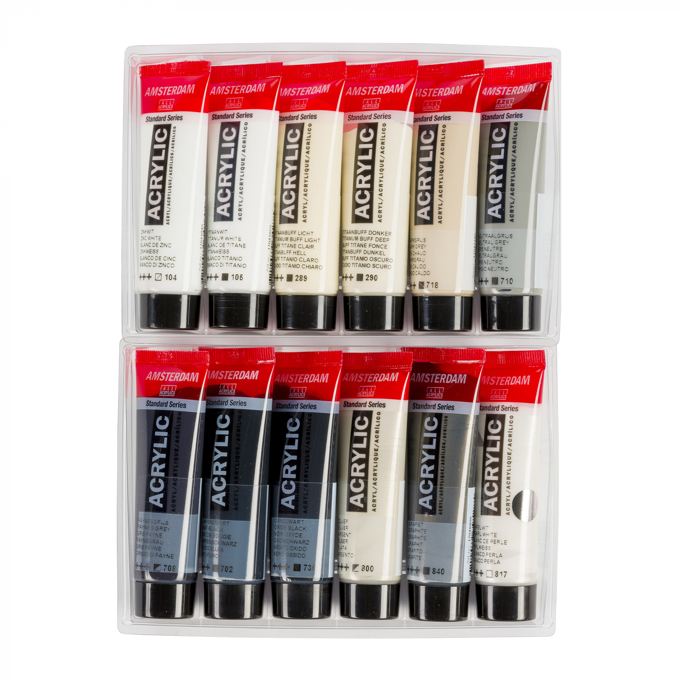 Acrylic Grey Set 12 x 20 ml in the group Art Supplies / Colors / Acrylic Paint at Pen Store (111749)