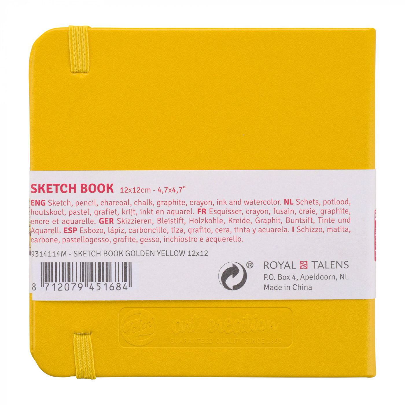 Sketchbook Golden Yellow 12x12 cm in the group Paper & Pads / Artist Pads & Paper / Sketchbooks at Pen Store (111770)
