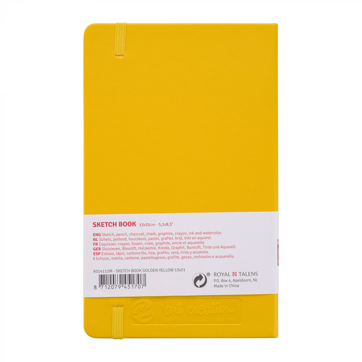 TALENS ART CREATION SKETCHBOOK 140G G.YELLOW COVER 12CM x 12CM