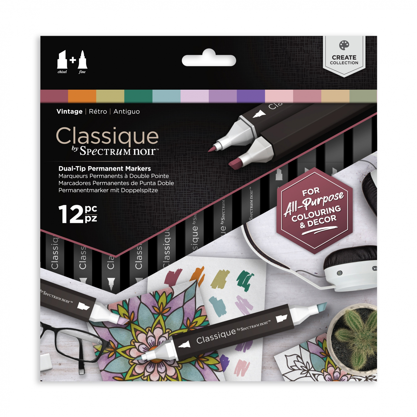 Classic Marker 12-set Vintage in the group Pens / Artist Pens / Illustration Markers at Pen Store (111810)