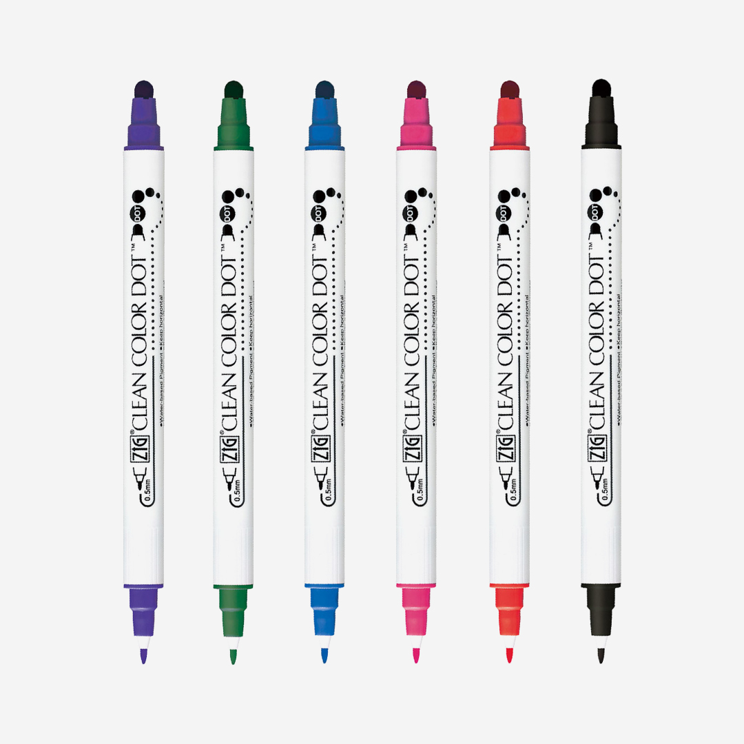 Experiment Ruwe olie balans ZIG Kuretake Clean Color DOT Pen | Pen Store