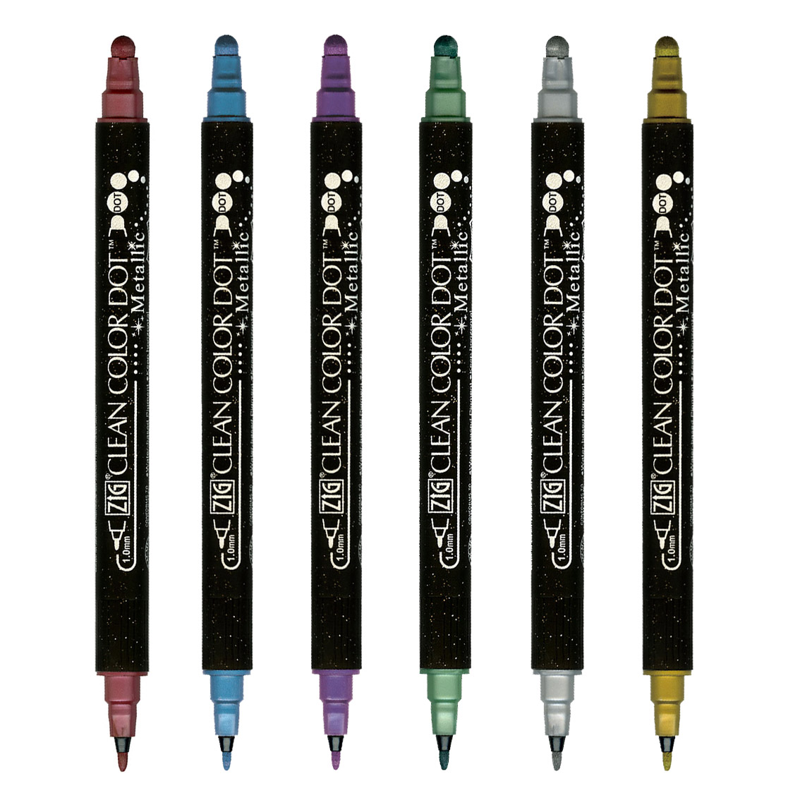 Kuretake ZIG Clean Color DOT markers 4 colors set, Dual tip, for Bullet  Journals, Crafts, Illustration, Lettering 0.5mm fine tip on one end and a