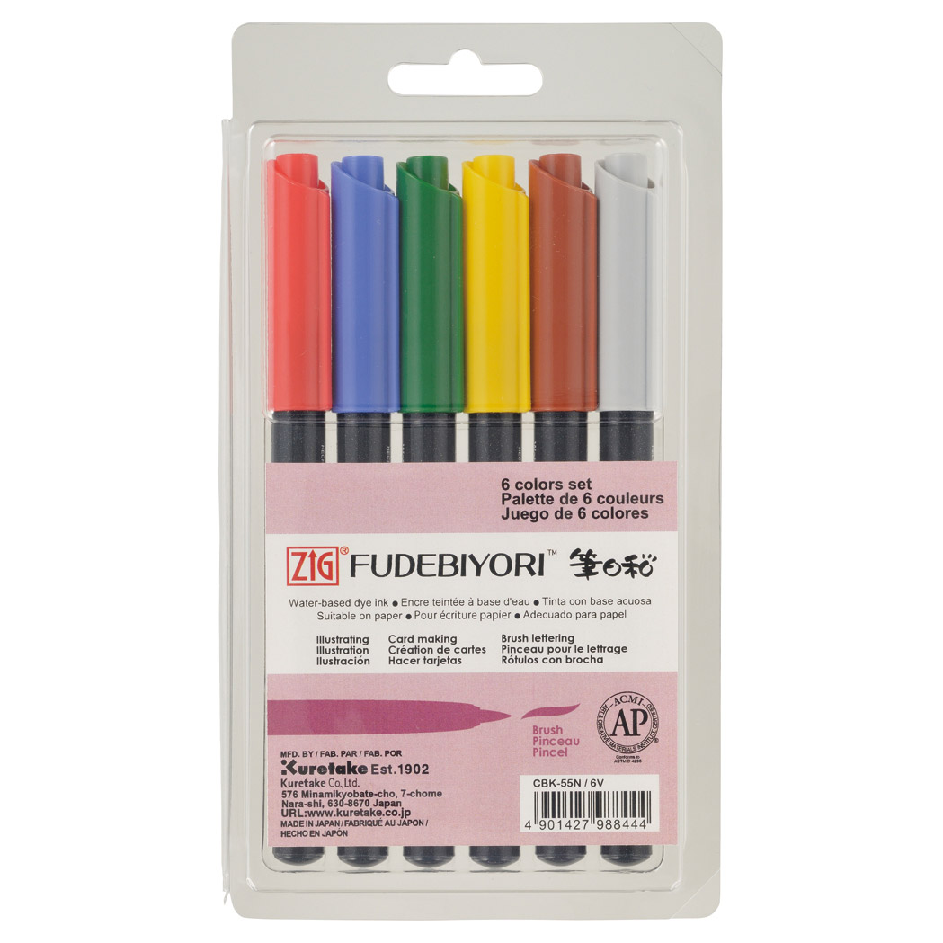 Fudebiyori 6­-set in the group Pens / Artist Pens / Brush Pens at Pen Store (111858)