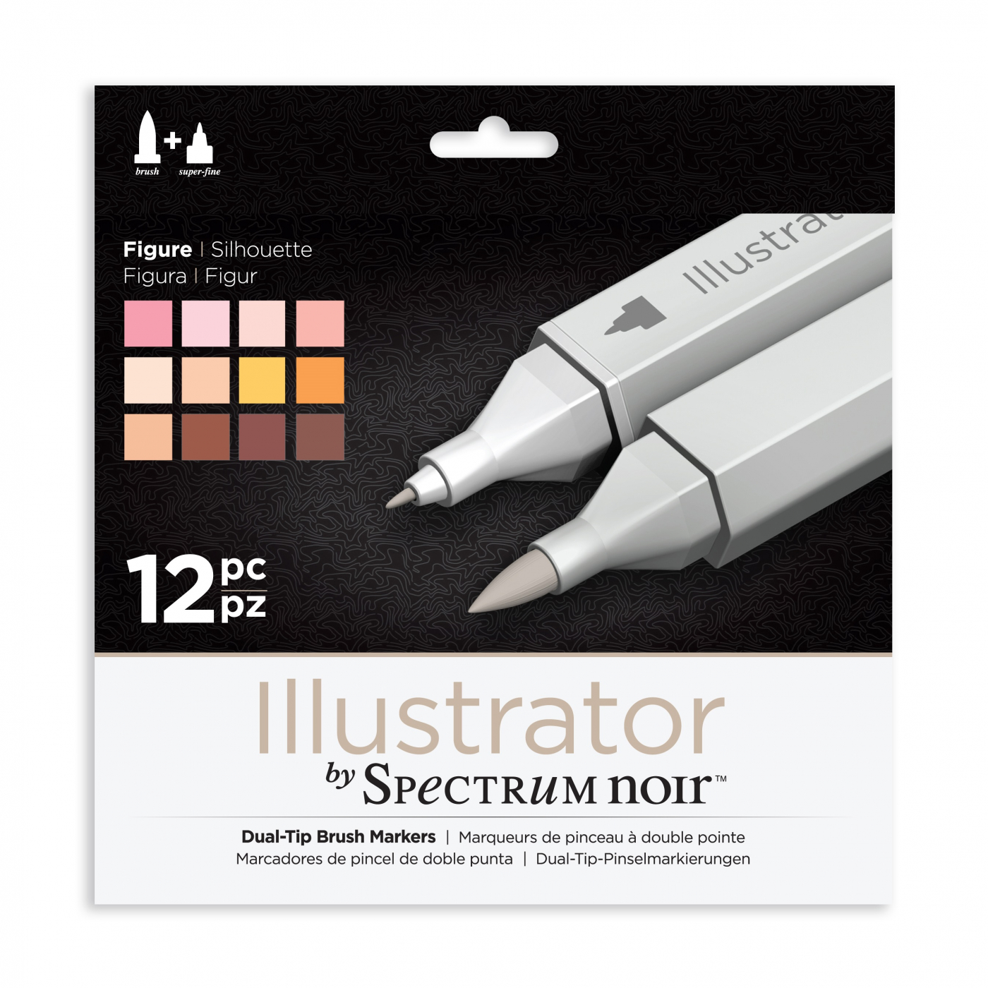Illustrator Marker 12-set Figure in the group Pens / Artist Pens / Brush Pens at Pen Store (111882)