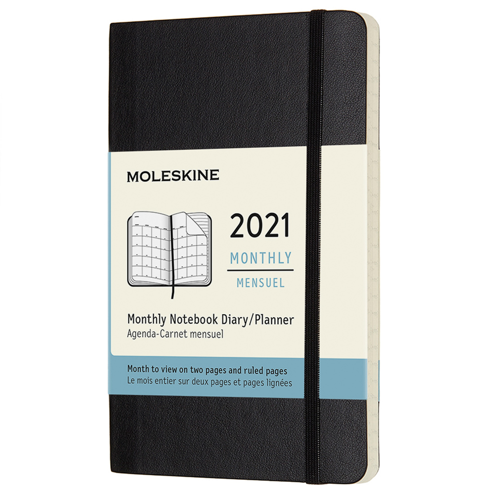 Moleskine Calendar 2021 Monthly Softcover Pocket Black Pen Store moleskine kalender 2021 softcover