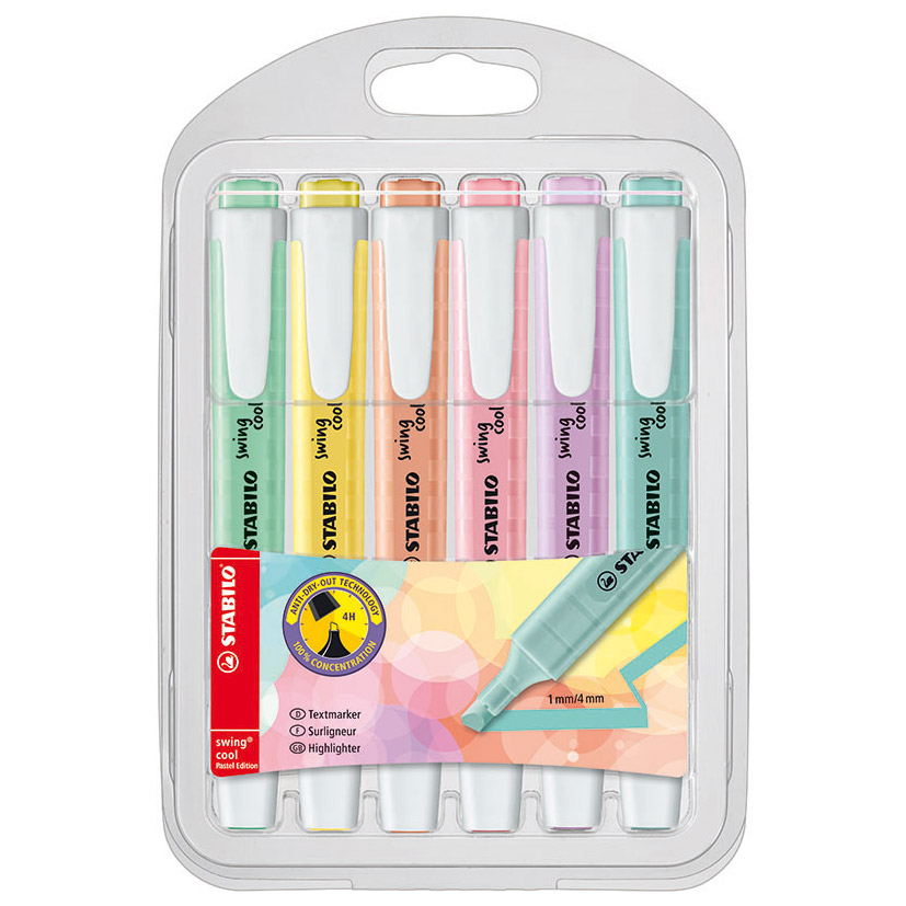 Swing Cool Pastel 6 pcs in the group Pens / Office / Highlighters at Pen Store (112495)