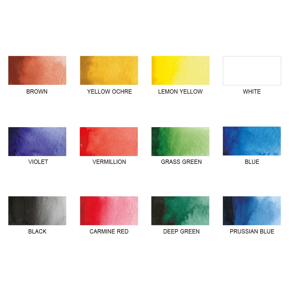 Watercolor System x 12 in the group Art Supplies / Colors / Watercolor Paint at Pen Store (112512)