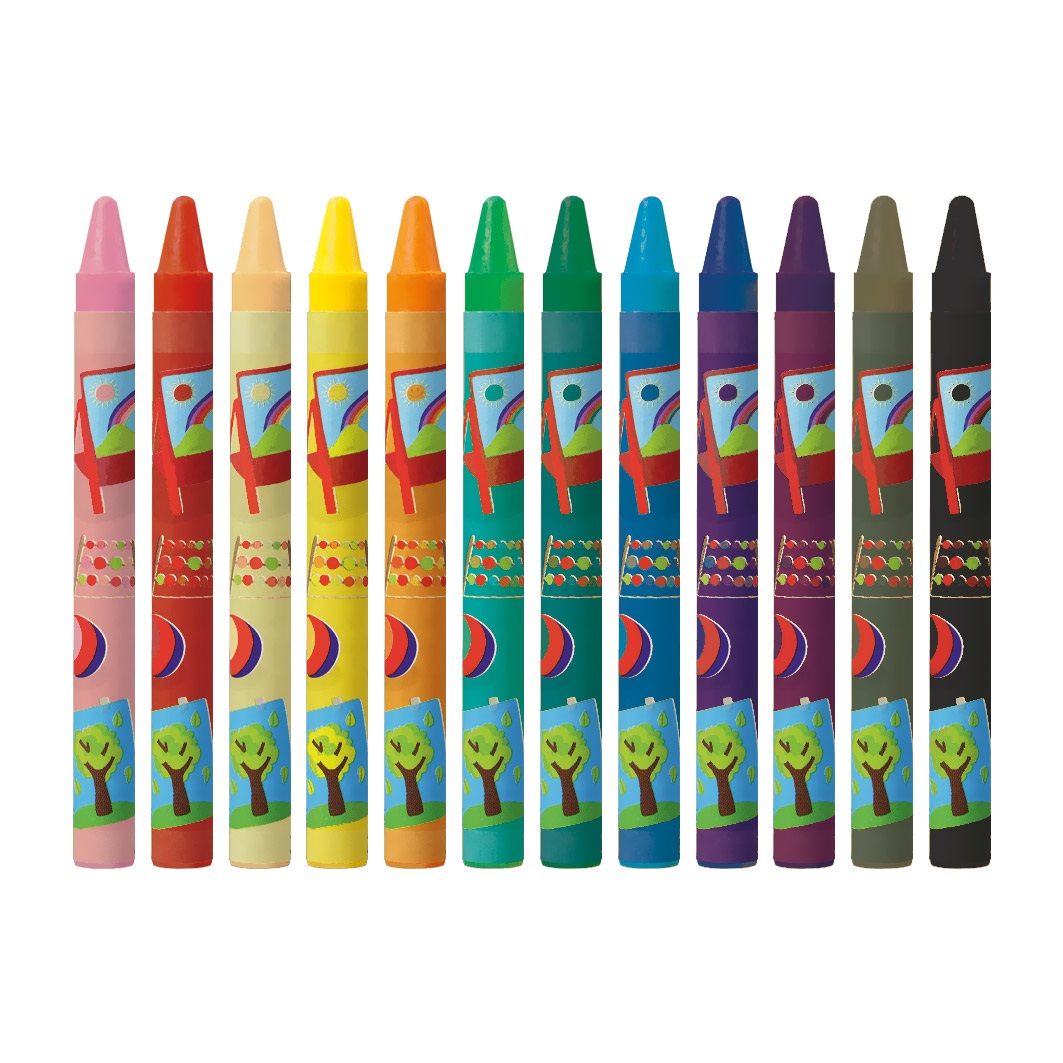 Yippy wax crayons 12-set in the group Kids / Kids' Pens / Crayons for Kids at Pen Store (112514)