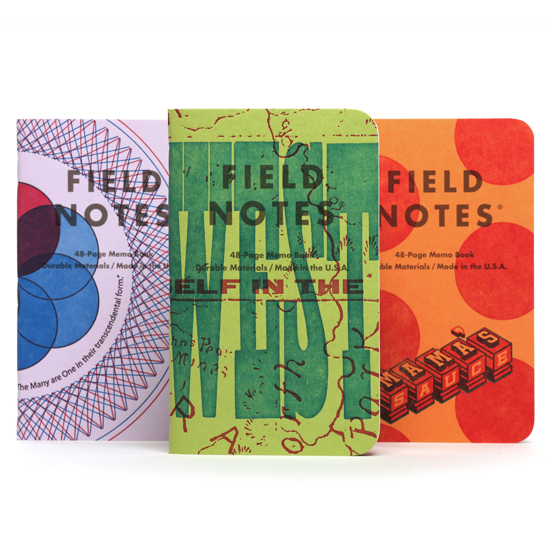 United States of Letterpress A 3-Pack in the group Paper & Pads / Note & Memo / Writing & Memo Pads at Pen Store (125129)
