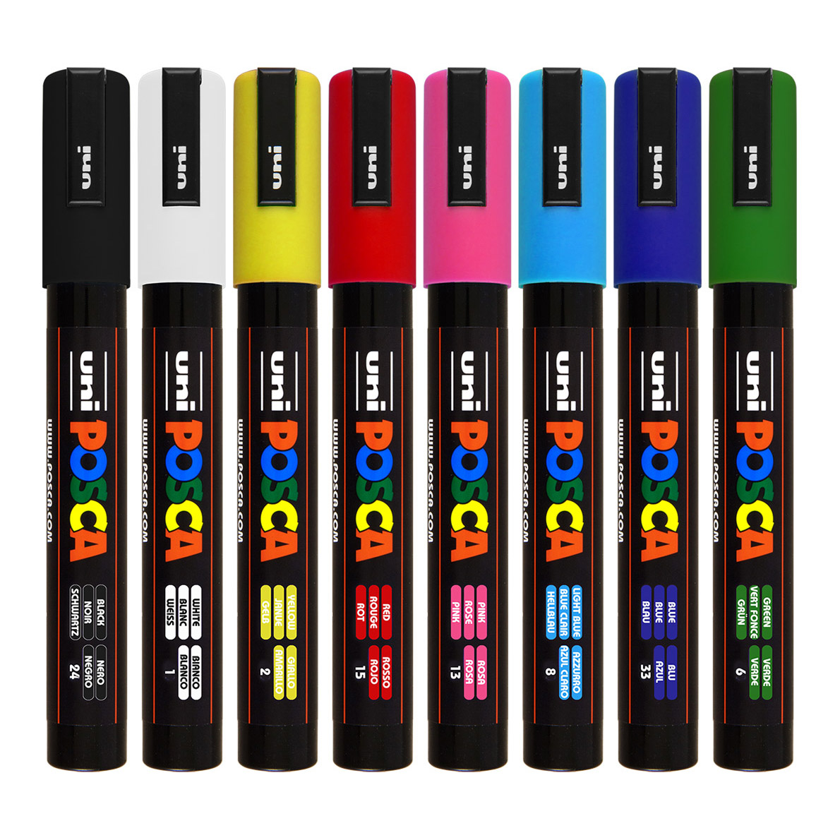 Posca PC-5M Standard Tones 8-set in the group Pens / Artist Pens / Illustration Markers at Pen Store (125148)