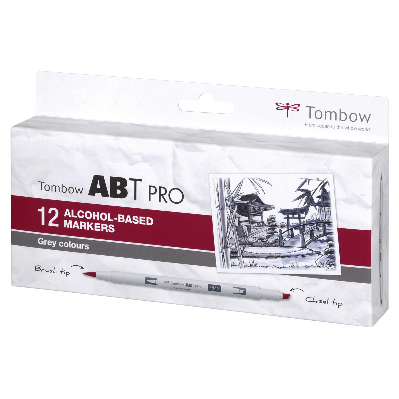ABT PRO Dual Brush Pen 12-set Grey in the group Pens / Artist Pens / Illustration Markers at Pen Store (125260)