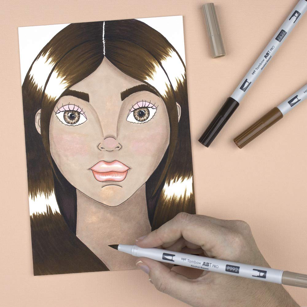 ABT PRO Dual Brush Pen 12-set Portrait in the group Pens / Artist Pens / Illustration Markers at Pen Store (125263)
