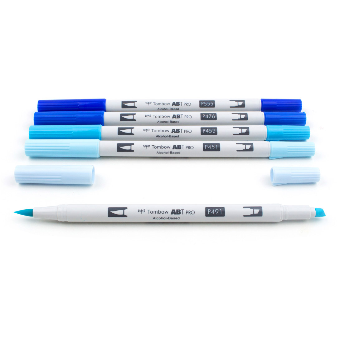 ABT PRO Dual Brush Pen 5-set Blue Colors in the group Pens / Artist Pens / Illustration Markers at Pen Store (125265)