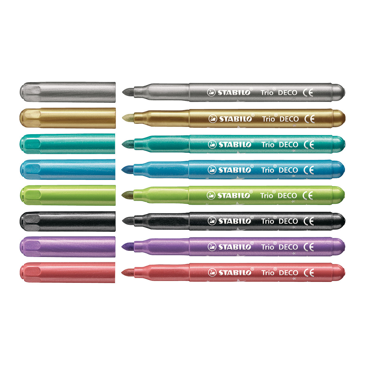 Trio Deco 8-pack in the group Kids / Kids' Pens / Coloring Pencils for Kids at Voorcrea (125422)