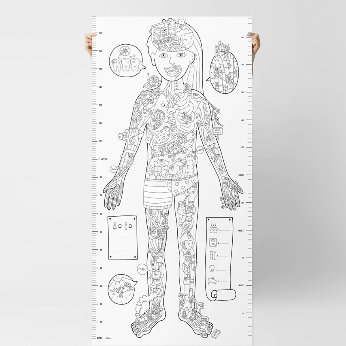 Coloring Poster XXL My Body in the group Hobby & Creativity / Create / Crafts & DIY at Pen Store (125506)