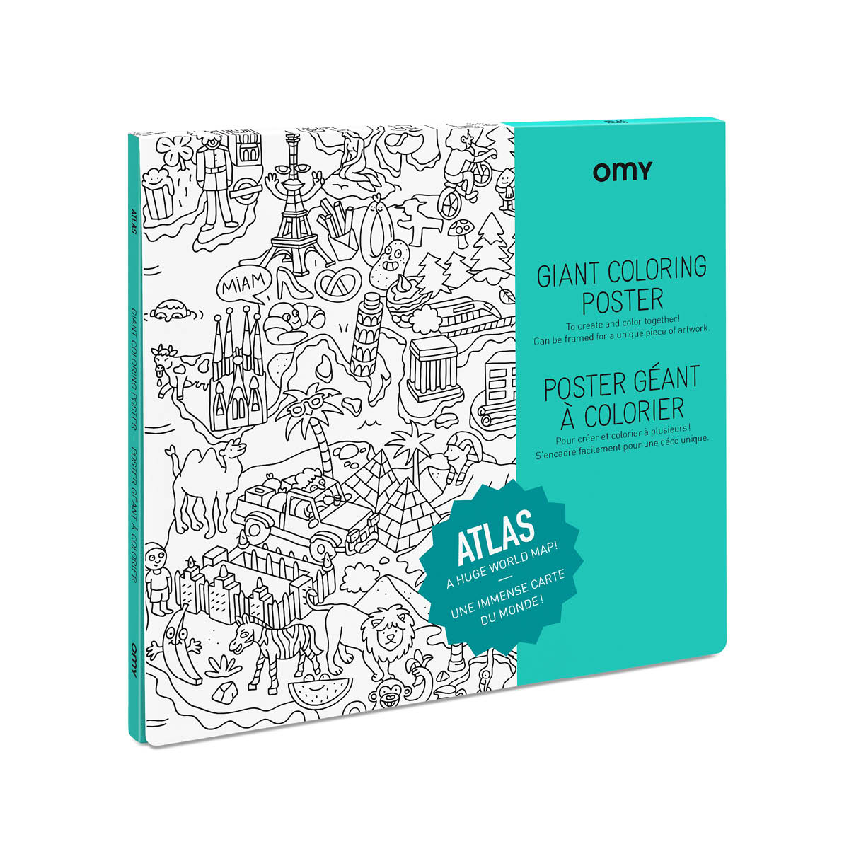 Coloring Poster - Atlas in the group Kids / Books for Kids / Activity & Coloring Books at Voorcrea (125517)