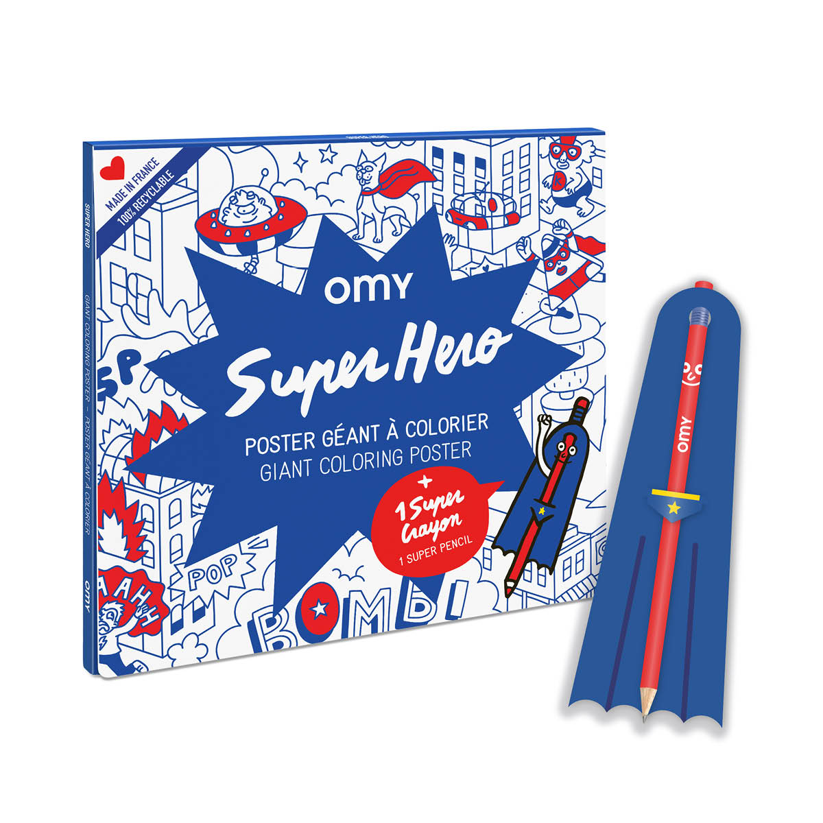 Coloring Poster Super Hero in the group Kids / Books for Kids / Activity & Coloring Books at Pen Store (125532)