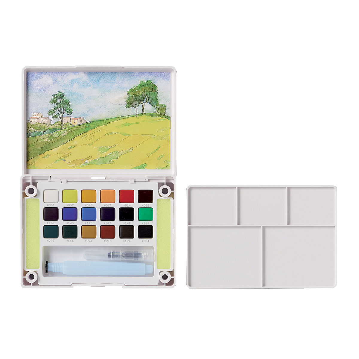 Koi Water Colors Pocket Field Sketch Box 18 + Brush in the group Art Supplies / Colors / Watercolor Paint at Pen Store (125612)