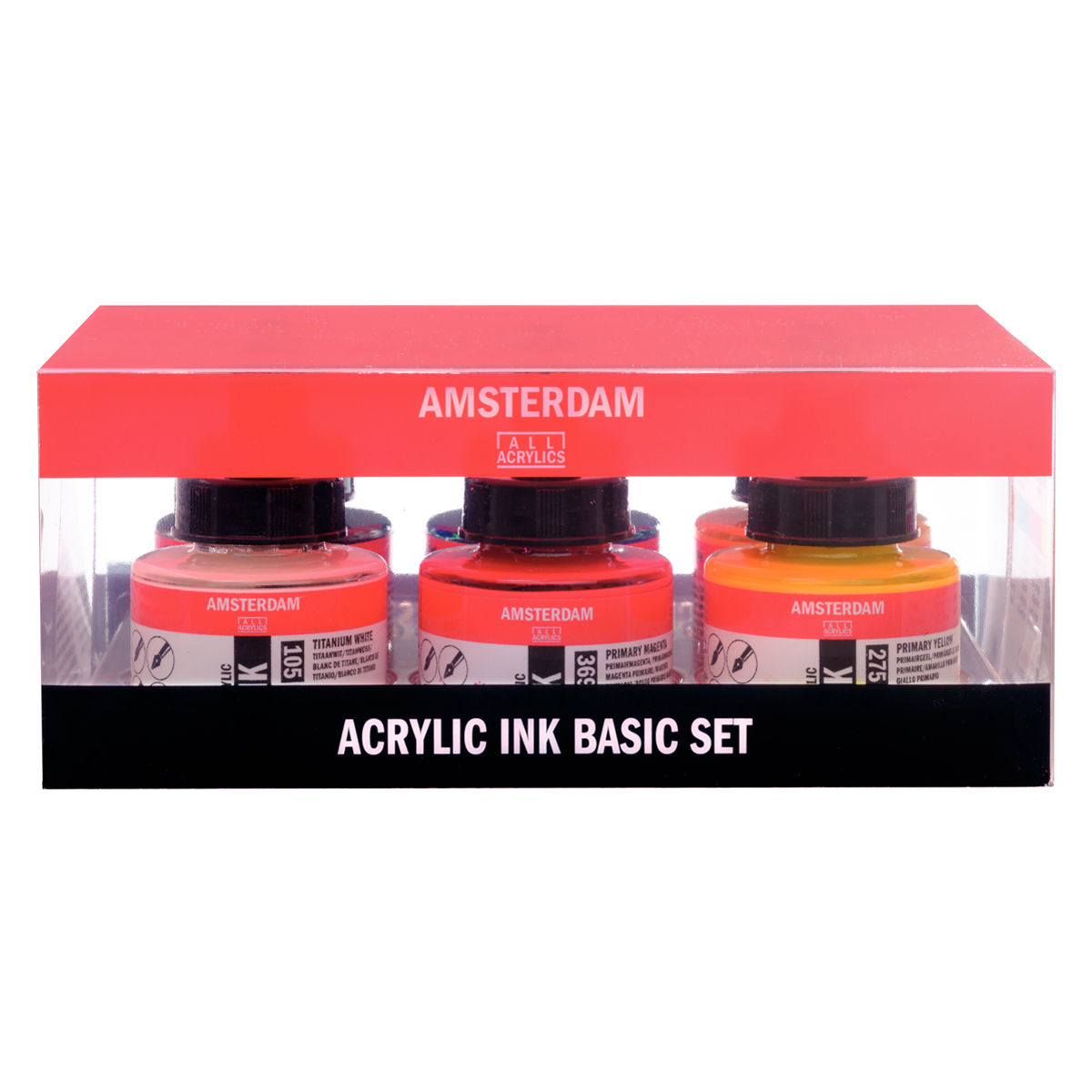 Acrylic Ink Basic Set 6 x 30 ml in the group Art Supplies / Colors / Acrylic Paint at Pen Store (125673)