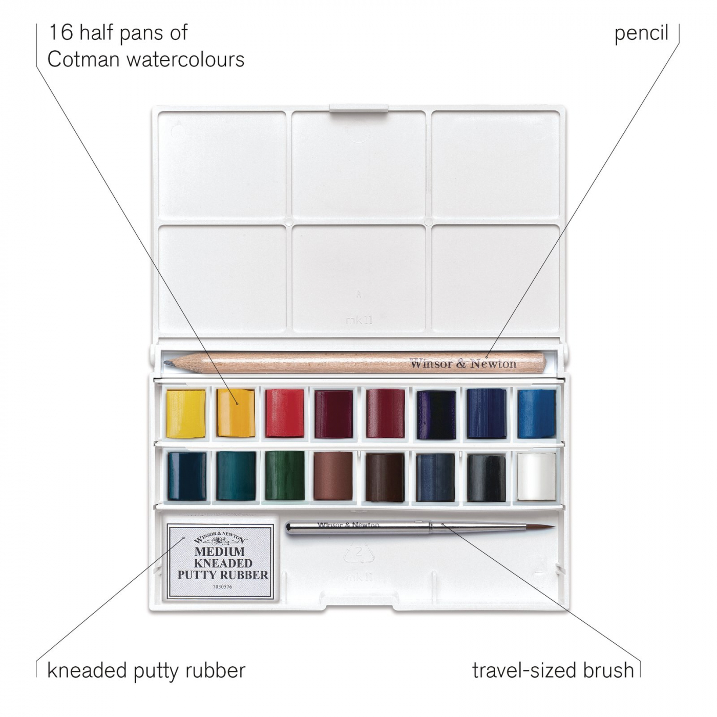Cotman Water Colors Deluxe Sketchers Pocket Box in the group Art Supplies / Colors / Watercolor Paint at Pen Store (125826)