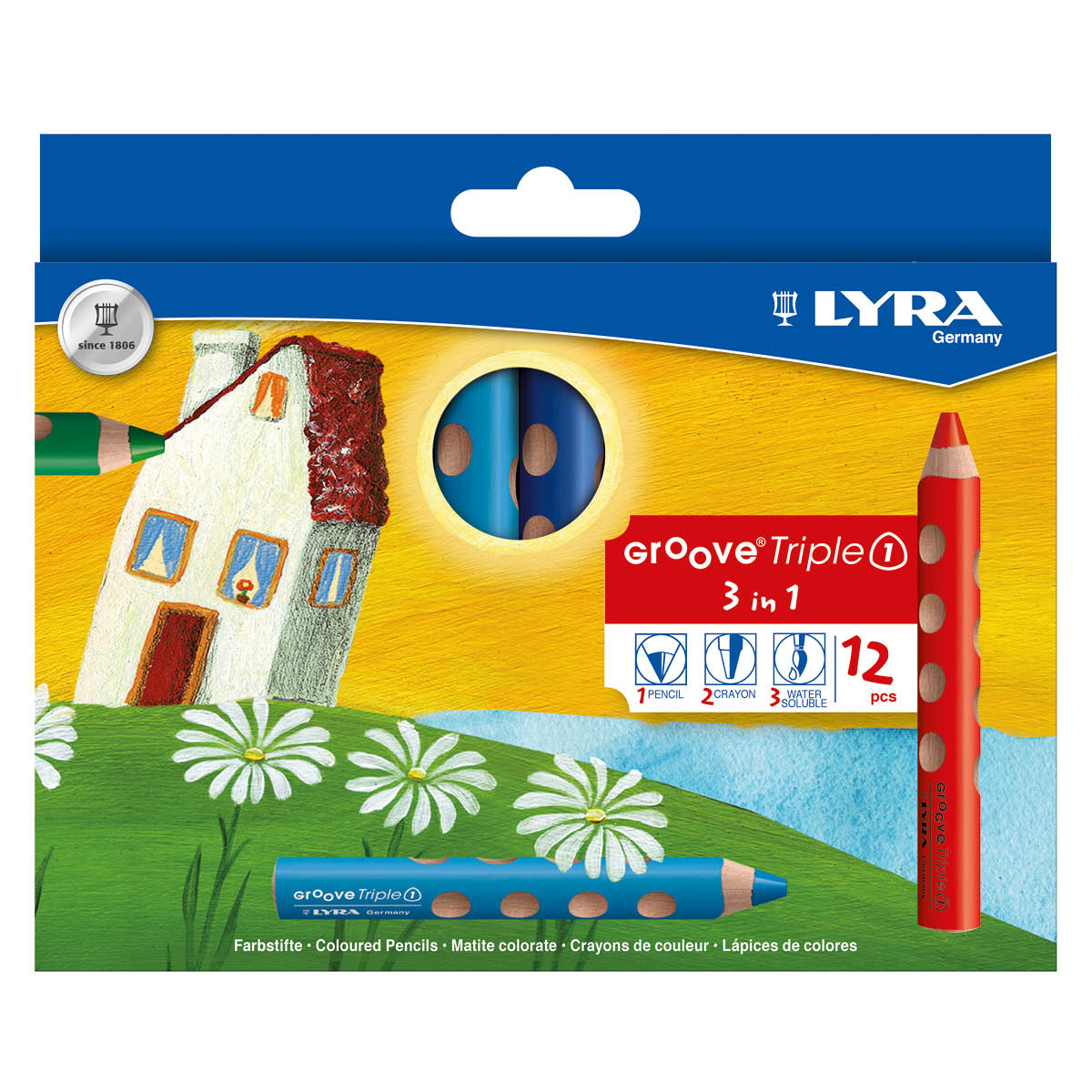 Groove TripleOne 12-pack in the group Kids / Kids' Pens / Coloring Pencils for Kids at Pen Store (125954)