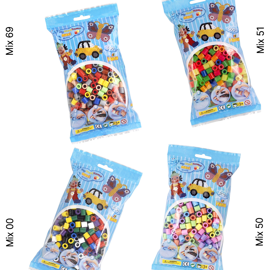 Maxi Beads 500 pcs in the group Hobby & Creativity / Create / Tube beads & more at Pen Store (126018_r)