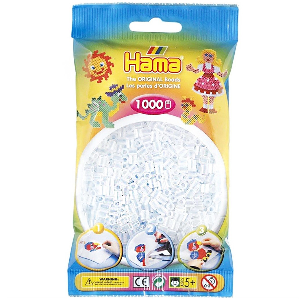 White Pack of 1000 Hama Midi Beads 207-01 