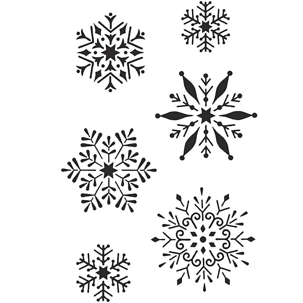 Template Snow flakes A4 in the group Hobby & Creativity / Hobby Accessories / Stencils at Pen Store (126567)