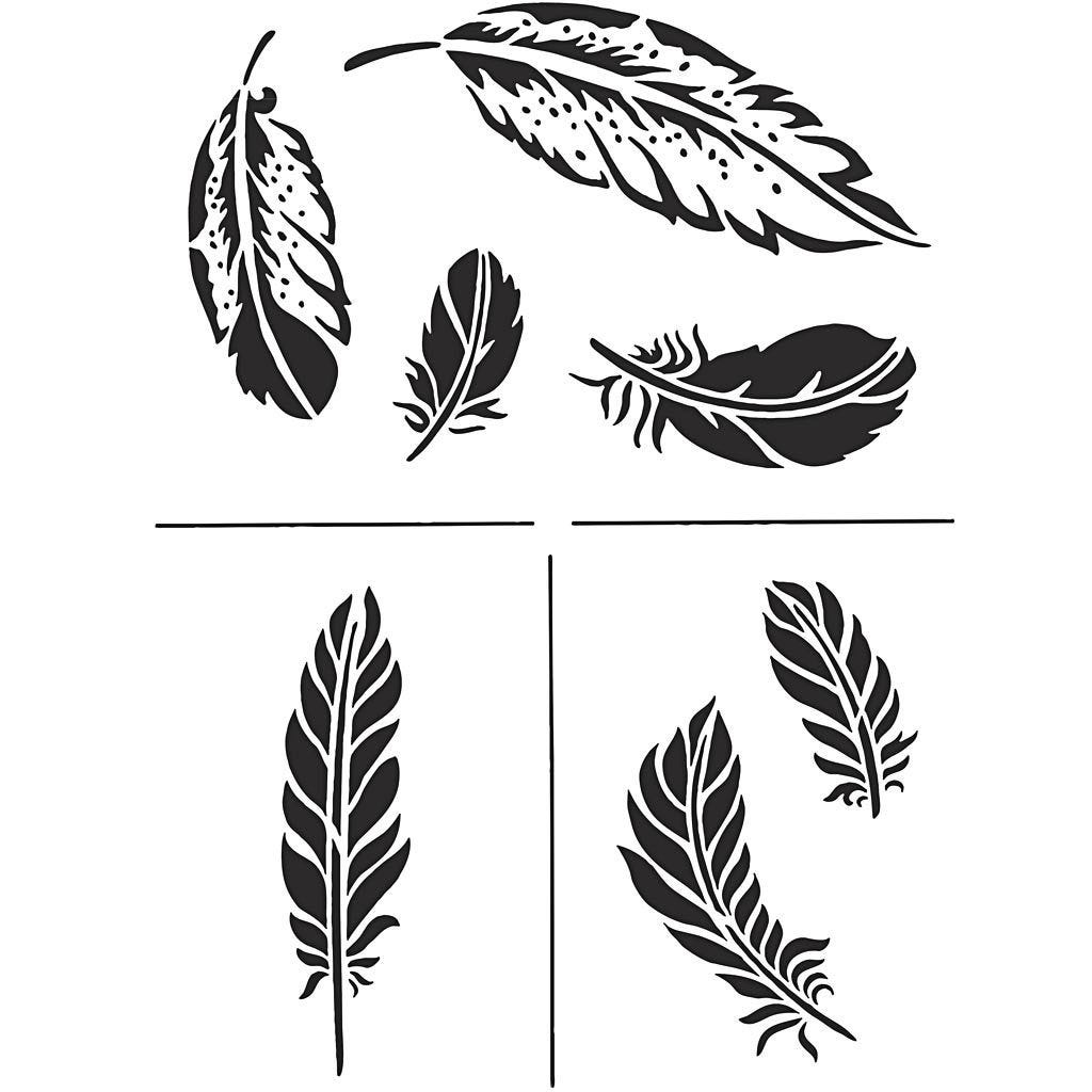 Template Feather A4 in the group Hobby & Creativity / Hobby Accessories / Stencils at Pen Store (126570)