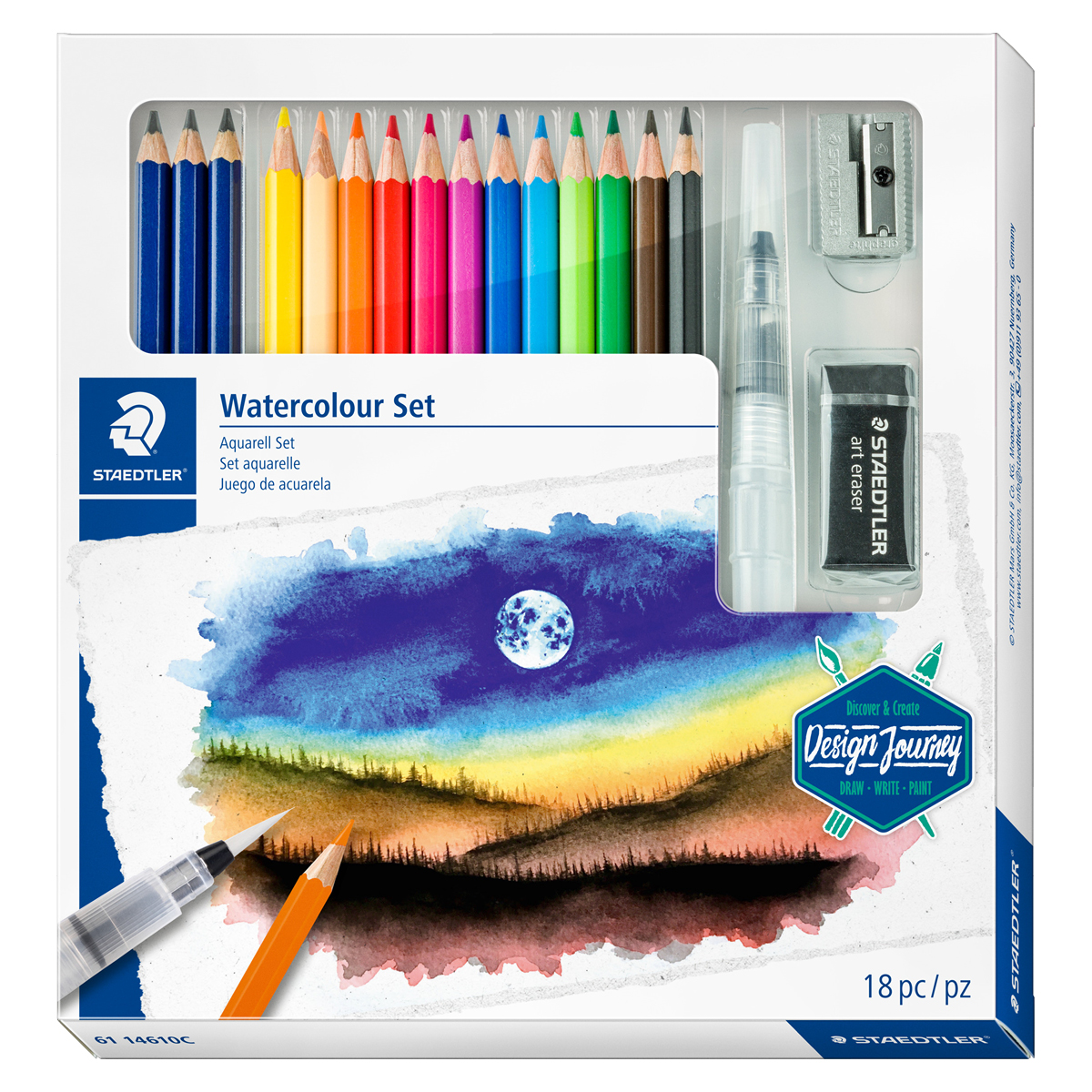 Mixed Watercolor 18-set in the group Pens / Artist Pens / Watercolor Pencils at Pen Store (126615)