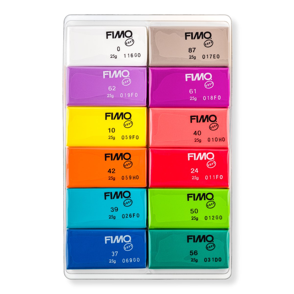 FIMO Soft Modelling Clay 12 x 25 g Brilliant colours in the group Hobby & Creativity / Create / Modelling Clay at Voorcrea (126650)