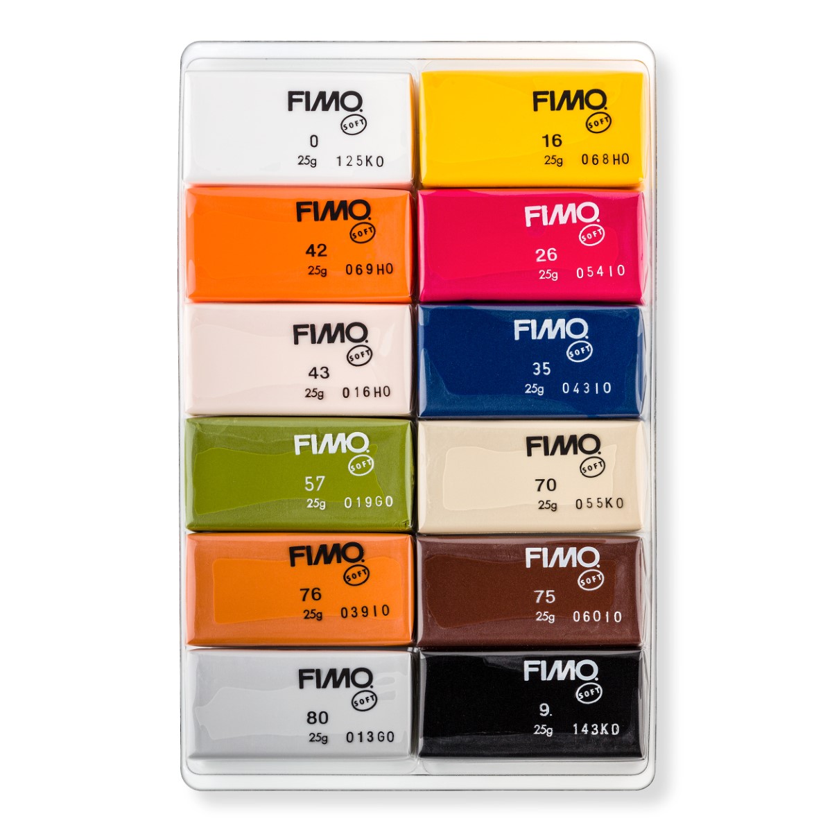 FIMO Soft Modelling Clay 12 x 25 g Natural colours in the group Hobby & Creativity / Create / Modelling Clay at Pen Store (126652)