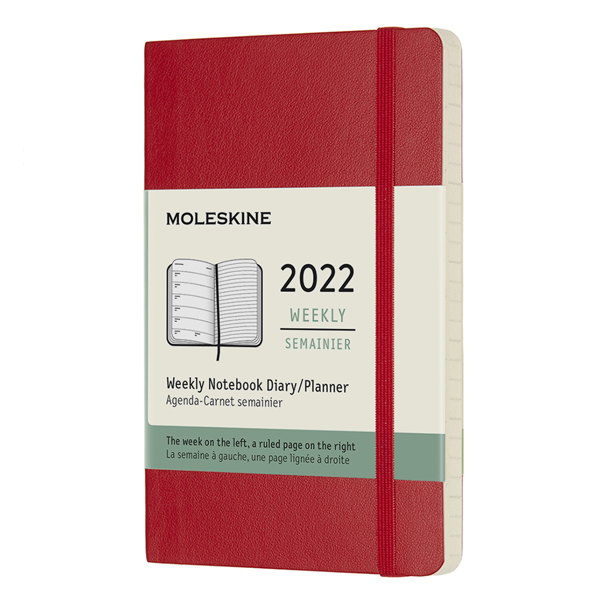 Planner 2022 Weekly Soft Cover Note Pocket Red in the group Paper & Pads / Planners / 12-Month Planners at Pen Store (126660)