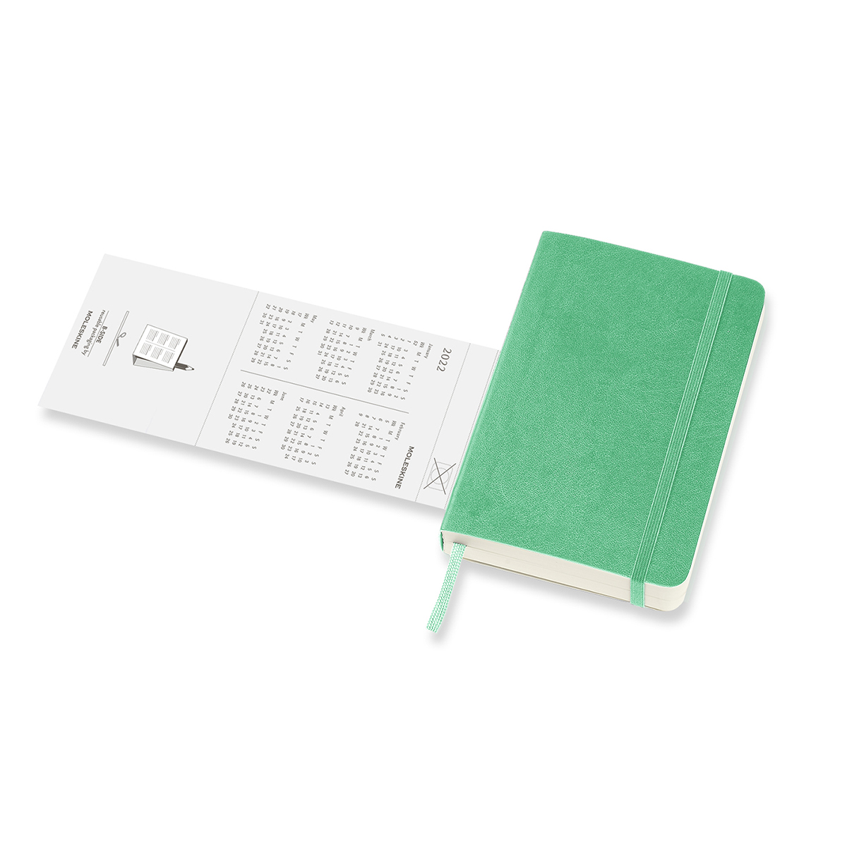 Planner 2022 Weekly Soft Cover Note Pocket Green in the group Paper & Pads / Planners / 12-Month Planners at Pen Store (126661)